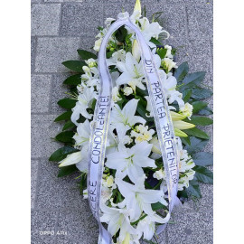 Aranjament Funerar Frezia si Crini F142